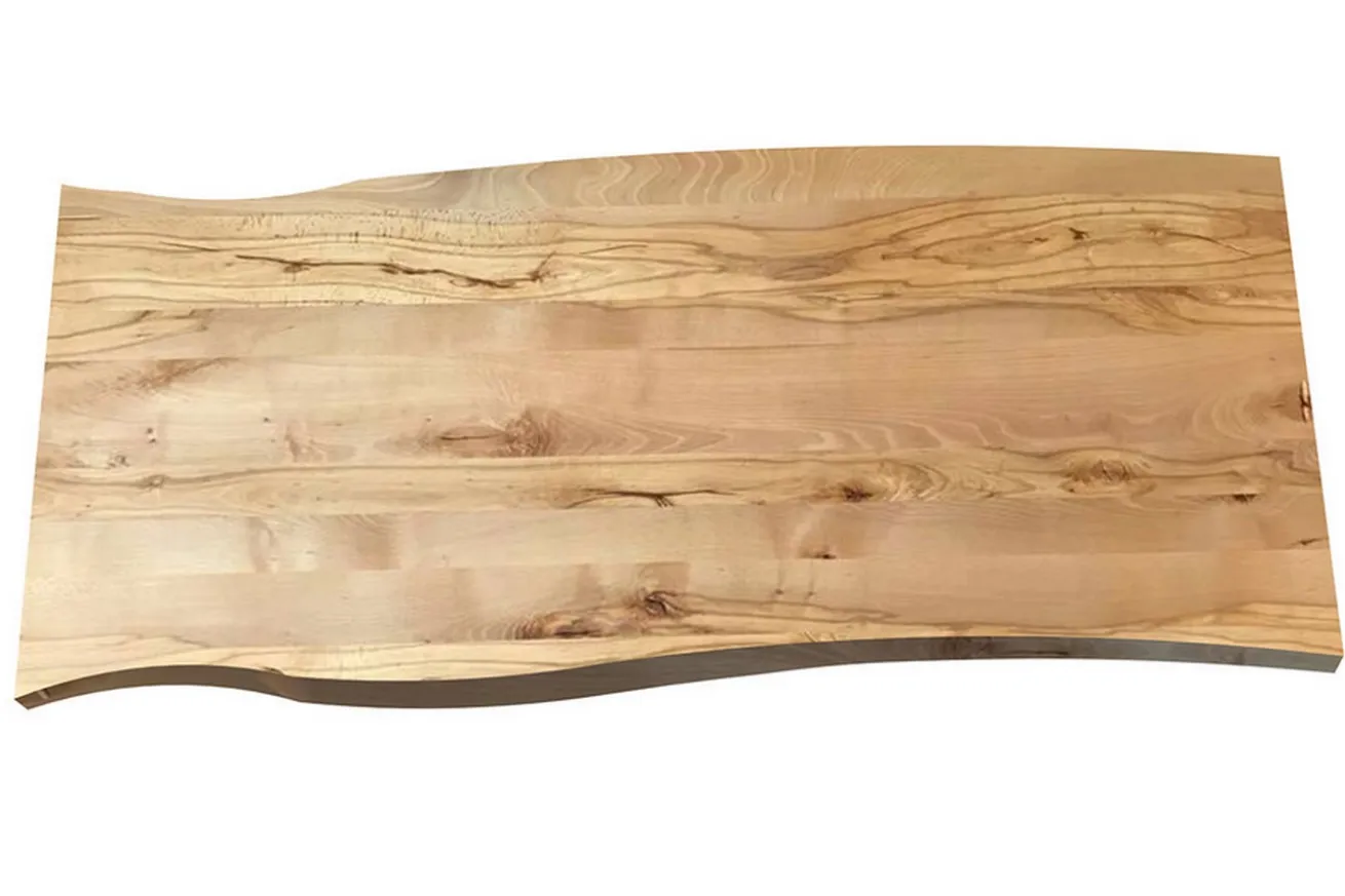 Tischplatte 4 cm astige Wildbuche massiv organische Kante extrem ab 60 cm konfigurierbar