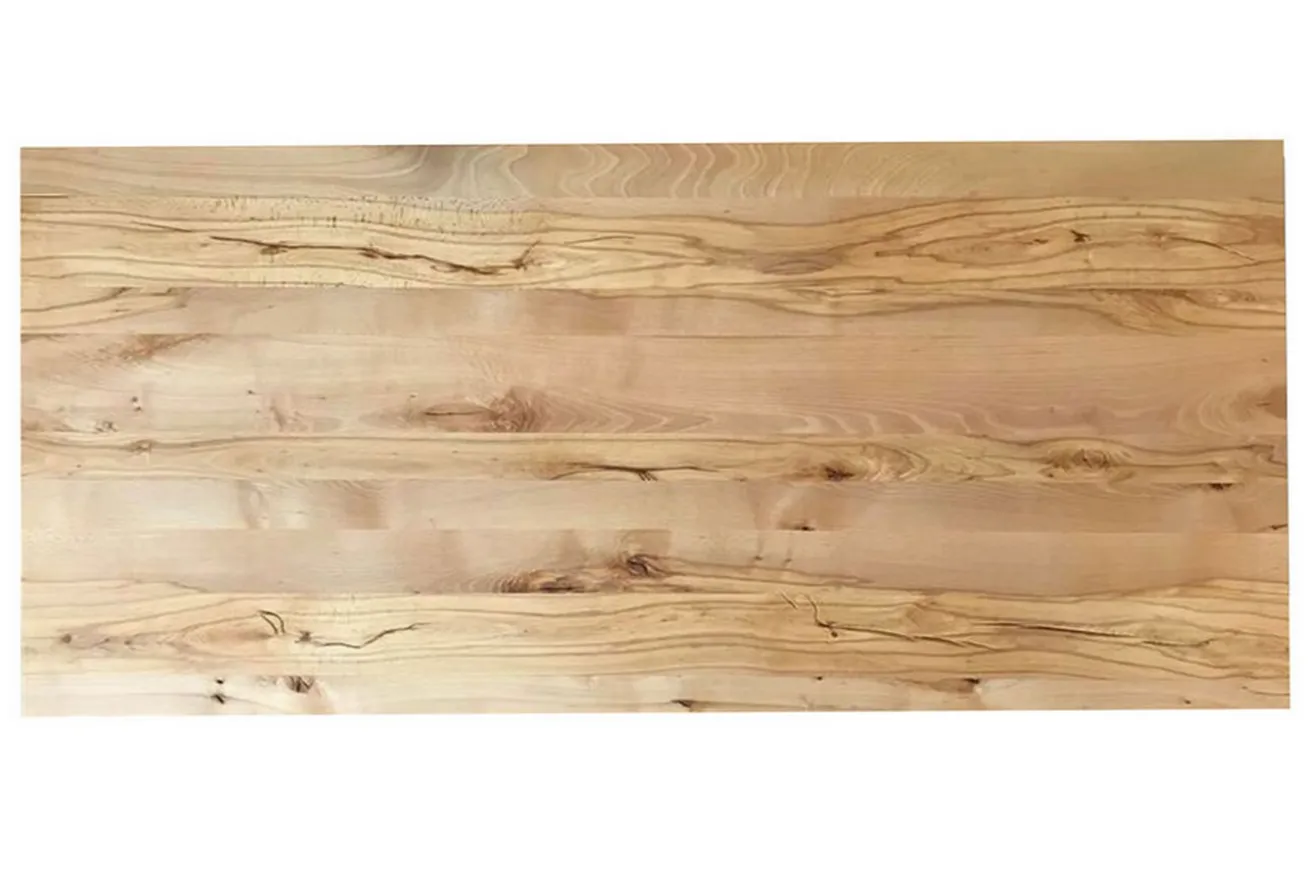 Tischplatte 6,5 Massivholz astige Wildbuche aufgedoppelt ab 60 cm konfigurierbar