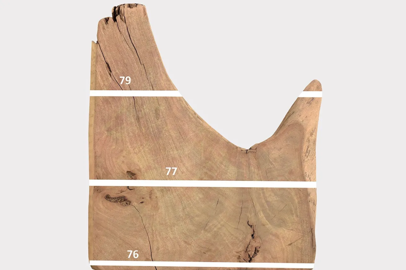 Tischplatte Mangoholz Monolith 90x79 cm