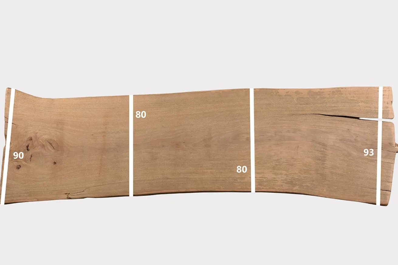 Tischplatte Mangoholz Monolith 350x90 cm
