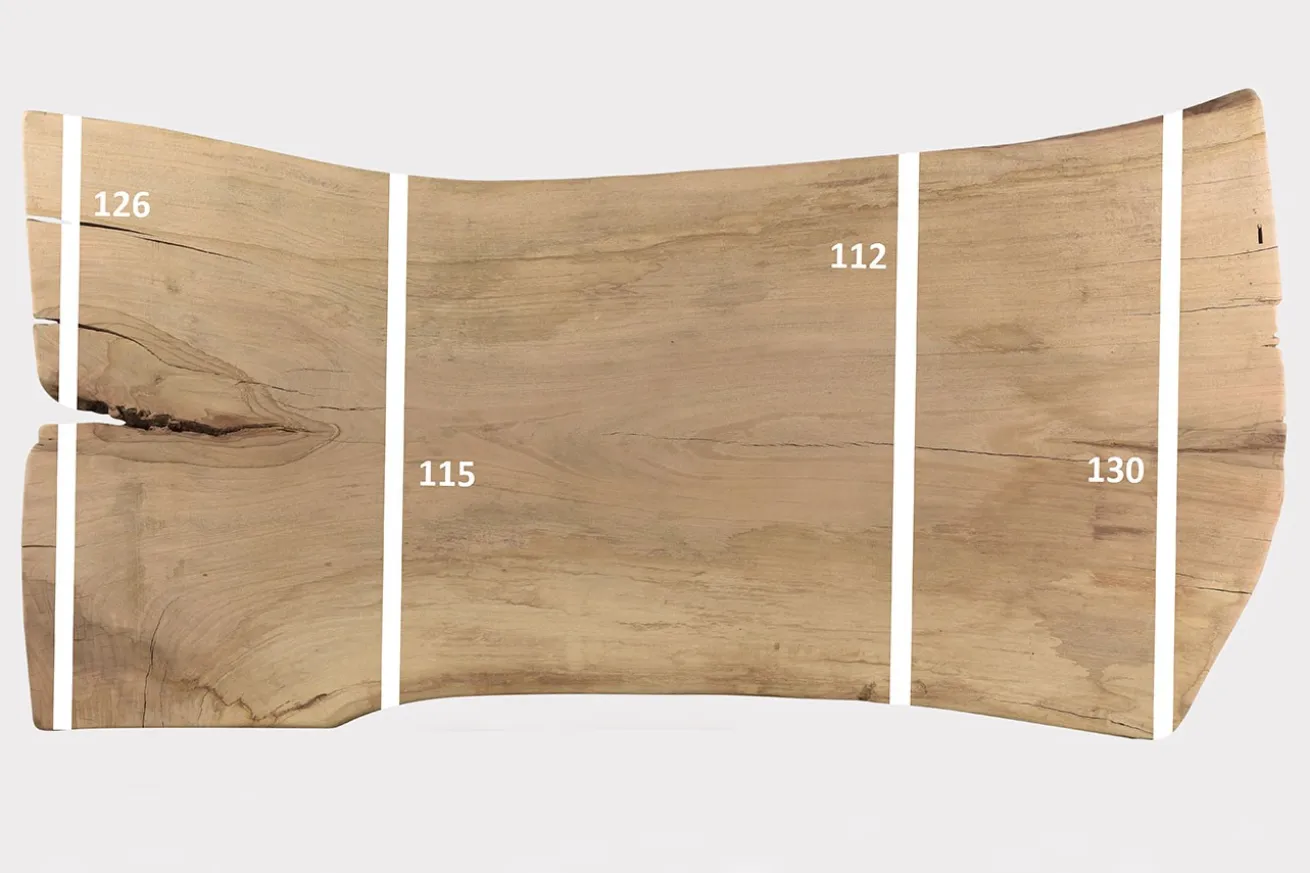 Tischplatte Mangoholz Monolith 272x147 cm