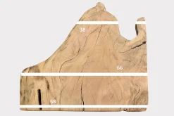 Tischplatte Mangoholz Monolith 70x56 cm