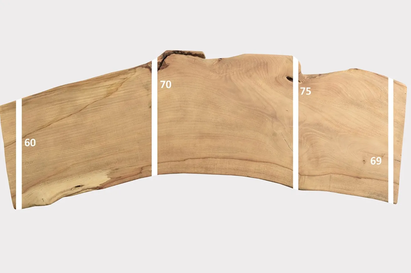 Tischplatte Mangoholz Monolith 226x74 cm