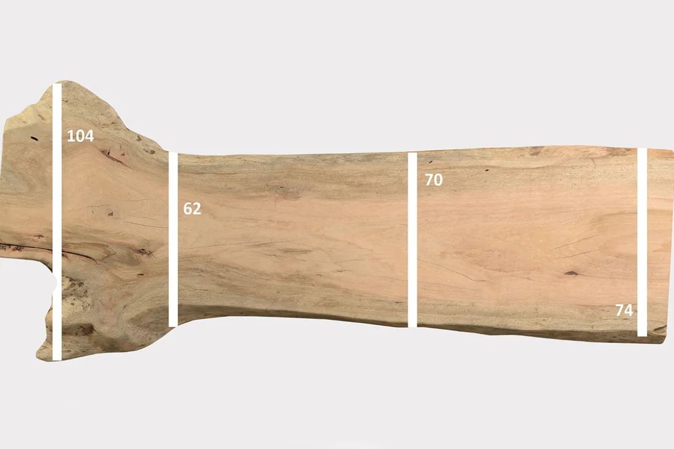 Tischplatte Mangoholz Monolith 250x103 cm