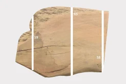 Tischplatte Mangoholz Monolith 82x68 cm