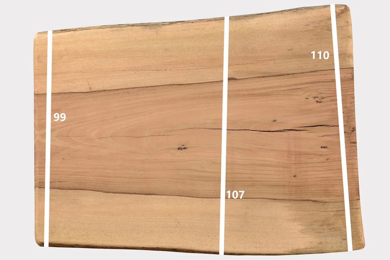 Tischplatte Mangoholz Monolith 130x130 cm