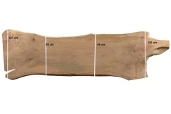 Tischplatte Monolith Mangoholz 350x108cm