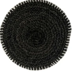 Tischset Mike Jute schwarz D 40 cm