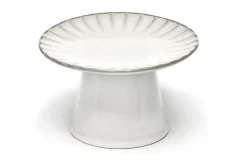 Tortenteller Inku auf Fuss weiss klein