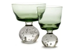 Trinkglas Eternal Snow grün-weiß H 9,5 cm