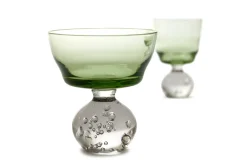 Trinkglas Eternal Snow grün-klar H 10 cm