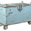 Truhe Vintage hellblau mit Rollen