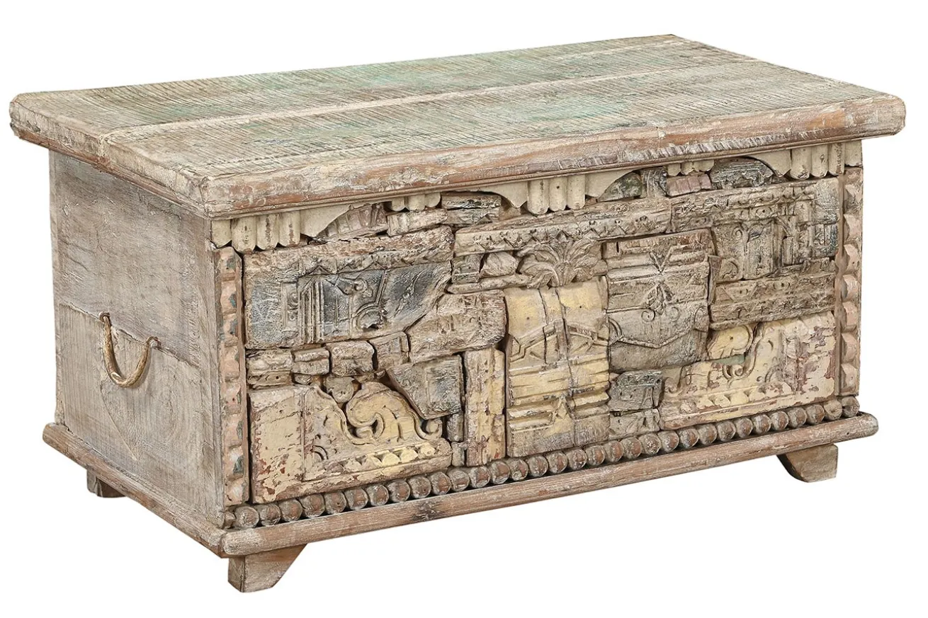 Truhe Vintage whitewashed