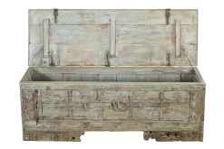 Truhenbank Vintage grau