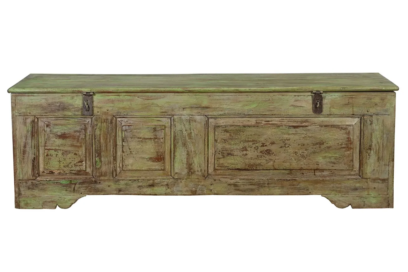 Truhenbank Vintage grün