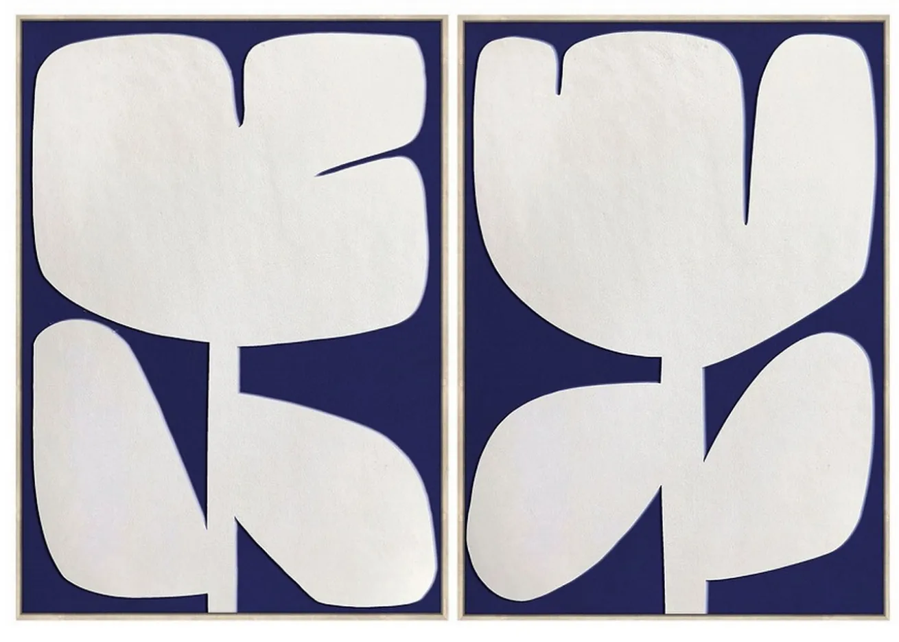 Tulip Wandbild Tulip blau 2er Set