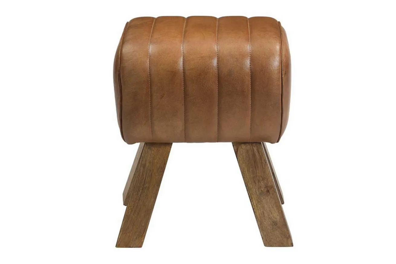 Turnhocker Vintage hellbraun