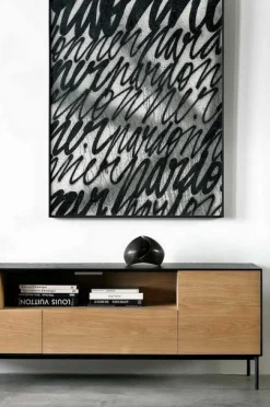 TV Board Blackbird Eiche massiv B 180 cm