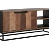 TV Board Cosmo Teak Metall 125 x 55 cm