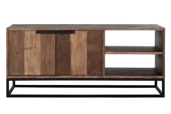 TV Board Cosmo Teak Metall 125 x 55 cm