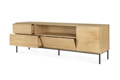 TV Board Whiteboard Eiche natur B 180 cm