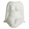 Vase Sitting Body Keramik weiß