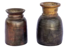 Vase Vintage Holz natur