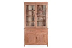 Vitrine Loft Teakholz massiv schmal