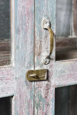 Vitrine Vintage weiß H 194 cm