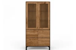 Vitrinenschrank Birmingham Eiche H 200 cm