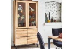 Vitrinenschrank Birmingham Eiche H 200 cm