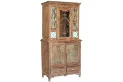 Vitrinenschrank Dutch Style mit Kacheln natur