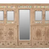 Vitrinenschrank Dutch Style mit Kacheln whitewashed