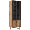 Vitrinenschrank Evo Teak H 220 cm