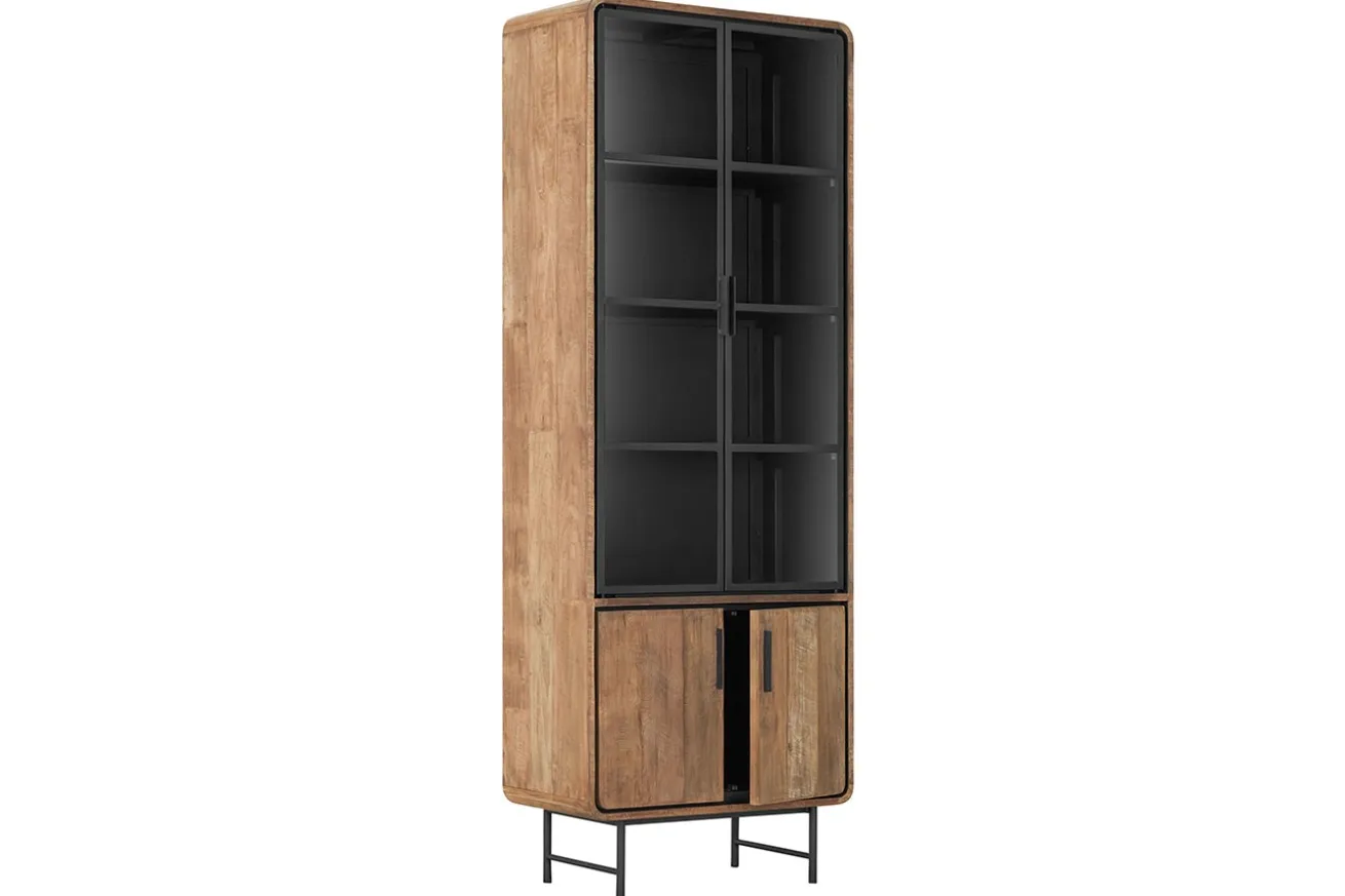 Vitrinenschrank Evo Teak H 220 cm