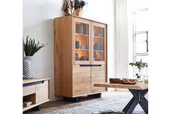 Vitrinenschrank EXTREME Eiche H 170 cm