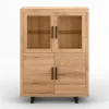 Vitrinenschrank Lucca Eiche H 180 cm