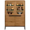 Vitrinenschrank Messina Eiche B 120cm