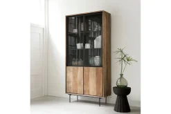 Vitrinenschrank Metropole Teak H 210 cm