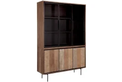 Vitrinenschrank Metropole Teak B 140 cm