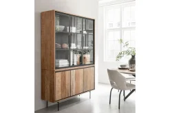 Vitrinenschrank Metropole Teak B 140 cm
