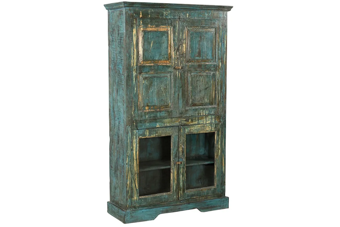 Vitrinenschrank Vintage blau