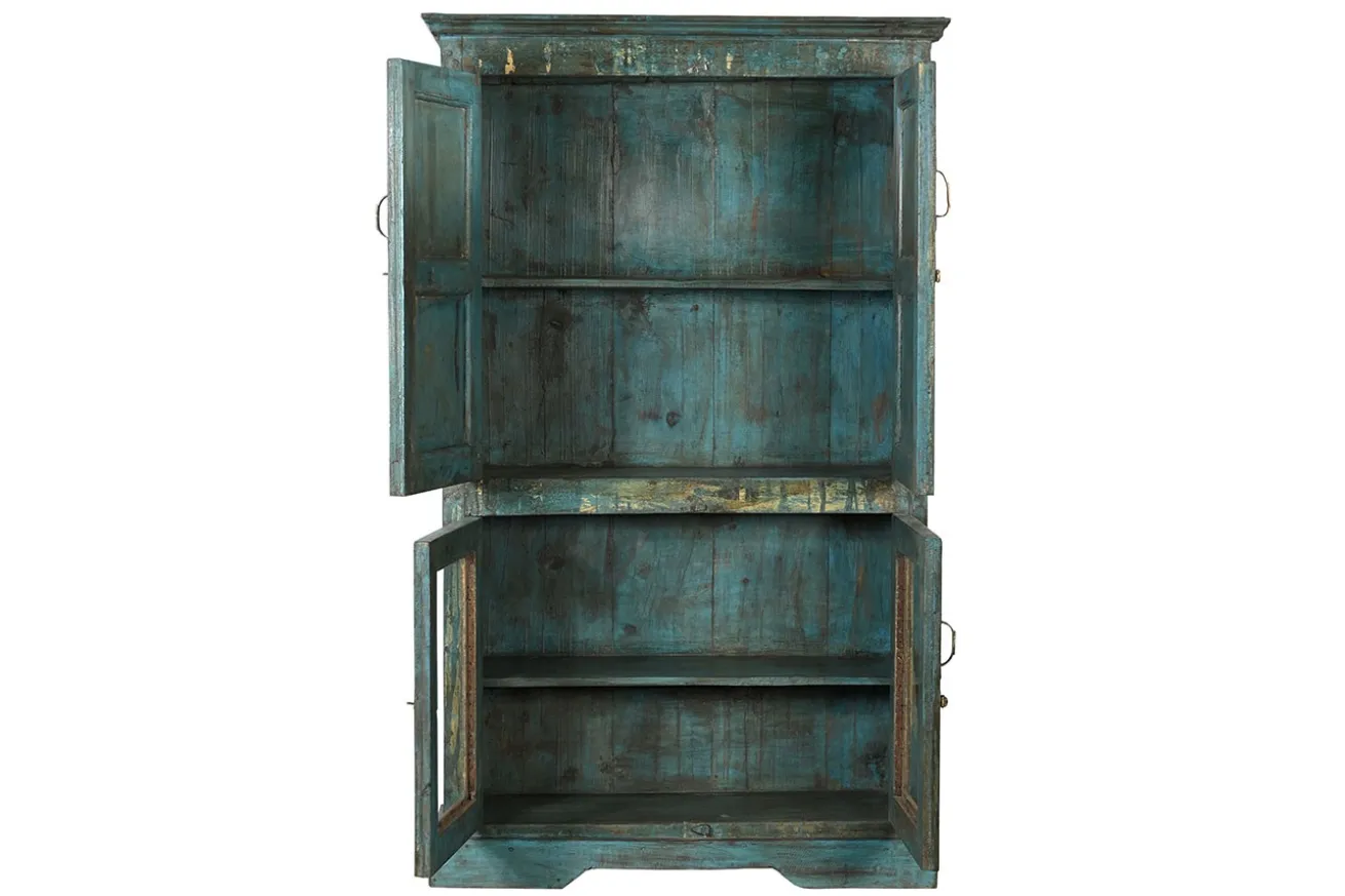 Vitrinenschrank Vintage blau