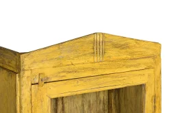 Vitrinenschrank Vintage gelb