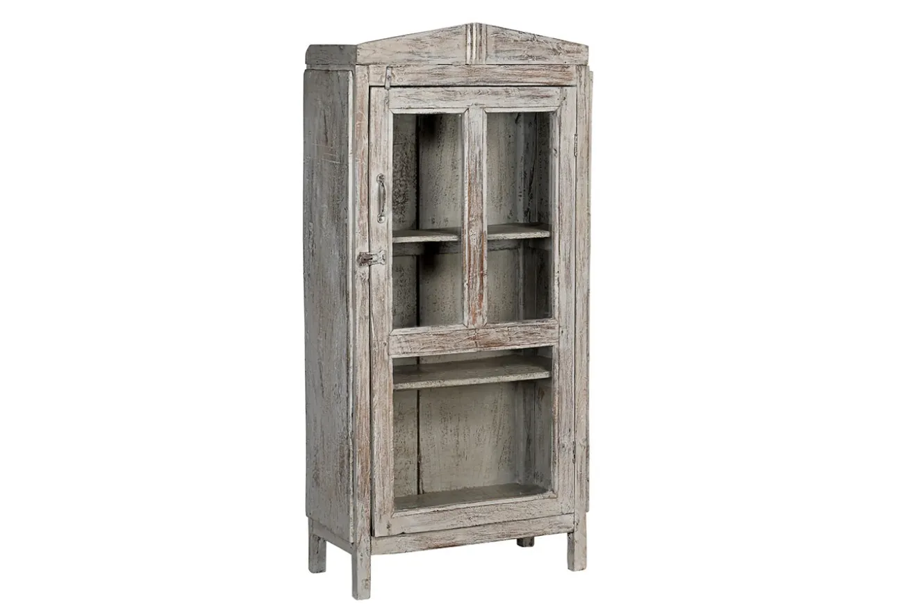 Vitrinenschrank Vintage grau