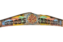 Wandbild Holz Vintage bunt