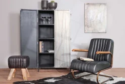 Wandbild Industrial Metall Look silber