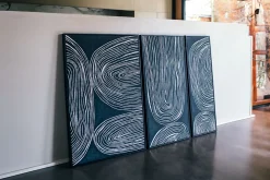 Wandbild Sestri schwarz weiss 43x123 cm