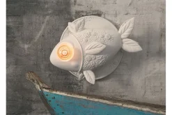 Wandleuchte Aprile Fisch weiss