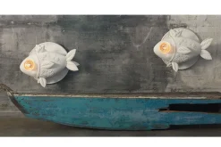 Wandleuchte Aprile Fisch weiss